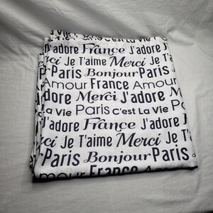 Paris Black and White Shower Curtain France French